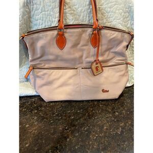 Dooney & Bourke Women's Gray Nylon Satchel Bag w/ Pockets